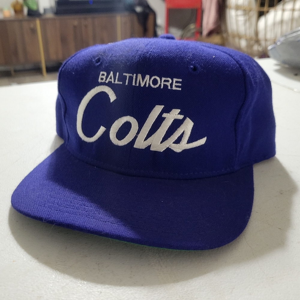 Rare 80s Baltimore colts Sports Specialties Wool snapback hat